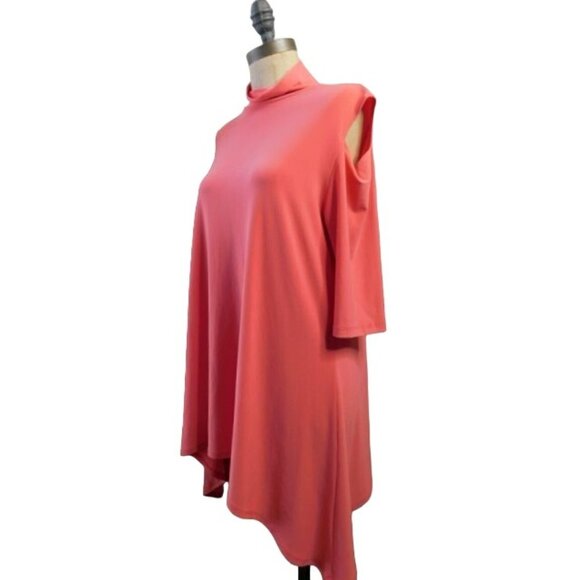 Clara Sun Woo Size M Medium Cold Shoulder Slinky Stretchy Designer Top - Picture 2 of 3